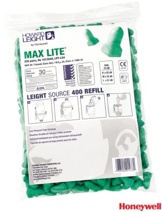 WKŁADKI PRZECIWHAŁASOWE ML400 MAXIMUM LITE SNR= 34 dB 400SZT