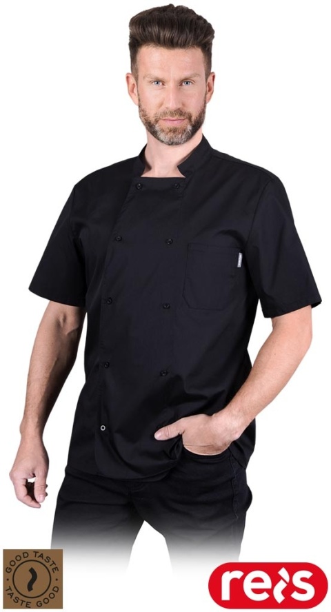 BLUZA KUCHARSKA FKRÓTKI RĘKAW FUCO CZARNA