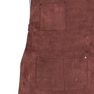 FARTUCH OCHRONNY CRAFT SKÓRA BYDLĘCA DWOINA ZAMSZOWA BRĄZOWY