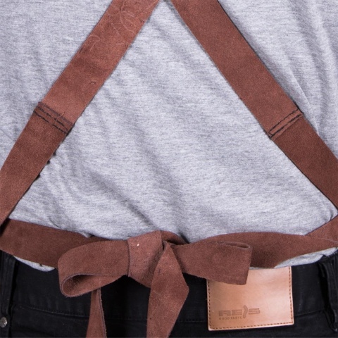 FARTUCH OCHRONNY CRAFT SKÓRA BYDLĘCA DWOINA ZAMSZOWA BRĄZOWY