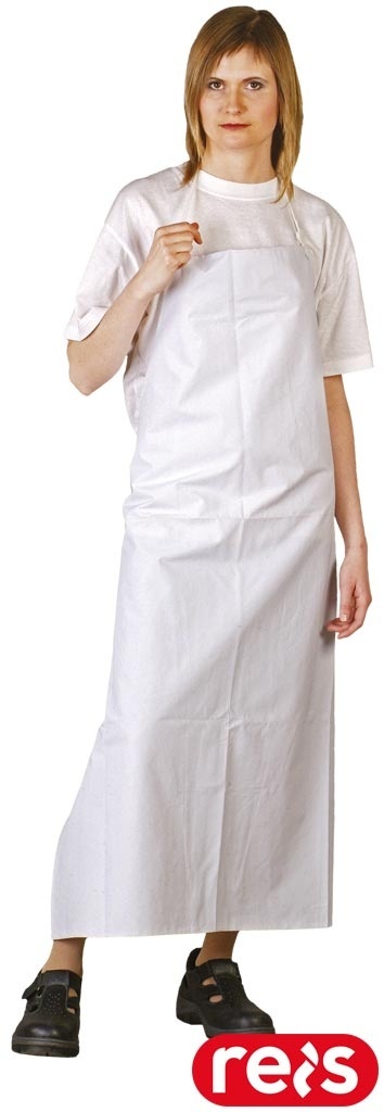 FARTUCH OCHRONNY PODGUMOWANY PCVLUX BIAŁY