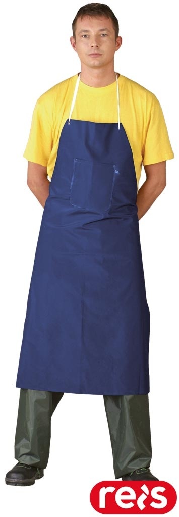 FARTUCH OCHRONNY PODGUMOWANY PCV Z KIESZENIĄ GRANATOWY