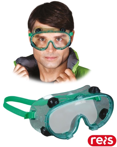 GOGLE OCHRONNE CHEMFOG ZIELONE