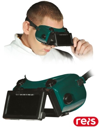 GOGLE OCHRONNE SPAWALNICZE RECTANGLE ZIELONO-CZARNE