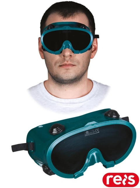 GOGLE OCHRONNE SPAWALNICZE SPARK ZIELONO-CZARNE