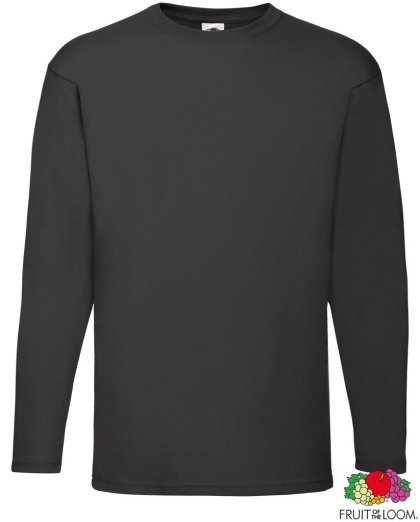 KOSZULKA Z DŁUGIM RĘKAWEM FOTL-610380 CZARNA