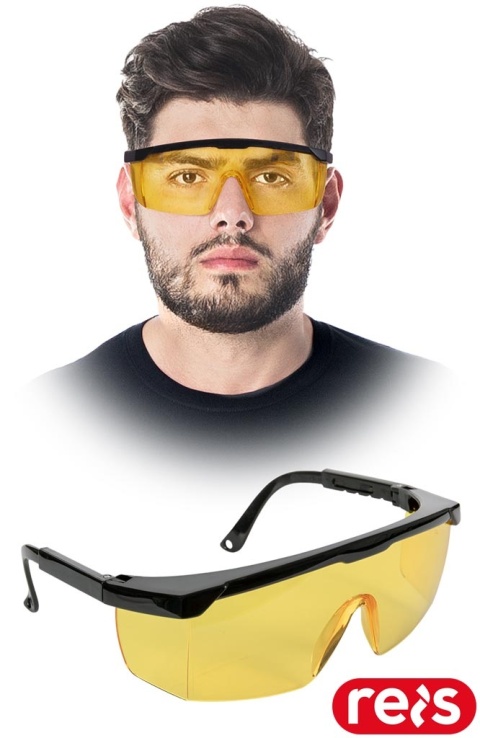 OKULARY OCHRONNE FRAMBER-LIGHT ŻÓŁTO-CZARNE