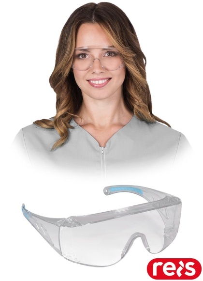 OKULARY OCHRONNE IRVINE TRANSPARENTNO-NIEBIESKIE