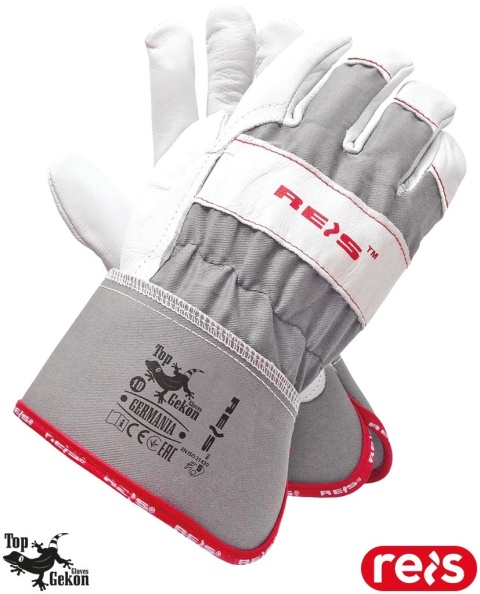 RĘKAWICE OCHRONNE GERMANIA SKÓRA KOZIA LICOWA 12par