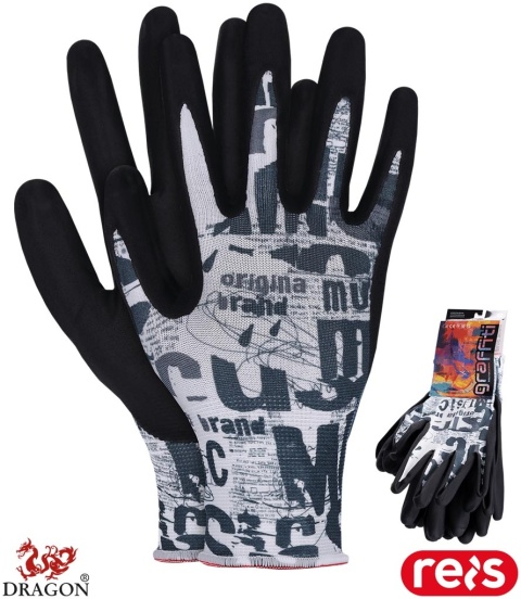RĘKAWICE OCHRONNE GRAFFITI 3pary