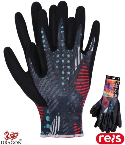 RĘKAWICE OCHRONNE GRAFFITI 3pary