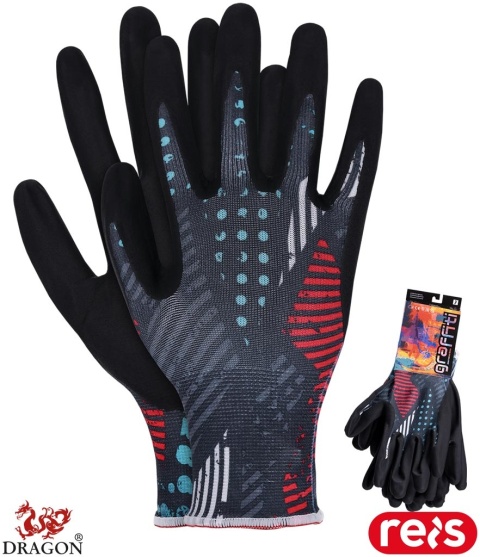 RĘKAWICE OCHRONNE GRAFFITI 3pary