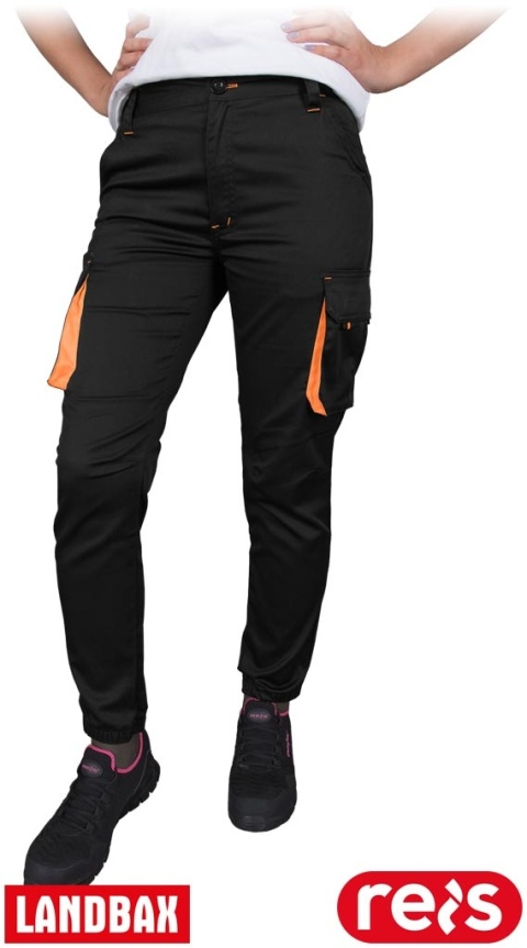 SPODNIE OCHRONNE DO PASA FRAU-JOG DAMSKIE CZARNO-POMARAŃCZOWE