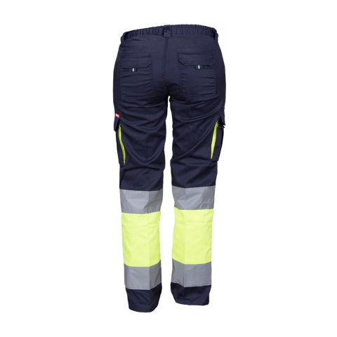 SPODNIE OCHRONNE DO PASA FRAUBAX DAMSKIE ODBLASKOWE SZARO-ŻÓŁTE