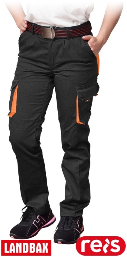 SPODNIE OCHRONNE DO PASA FRAULAND DAMSKIE CZARNO-POMARAŃCZOWE