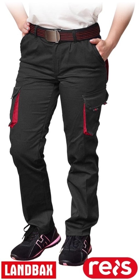 SPODNIE OCHRONNE DO PASA FRAULAND DAMSKIE CZARNO-CZERWONE