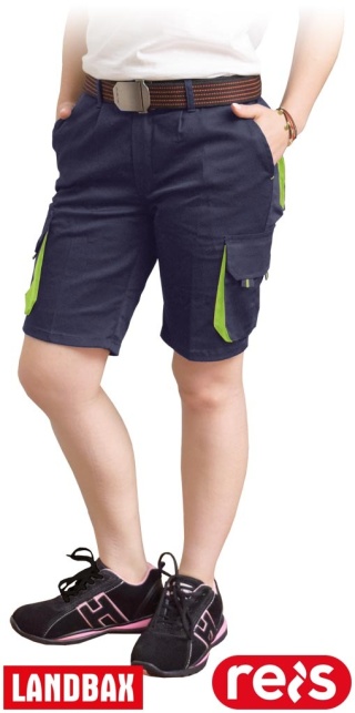 SPODNIE OCHRONNE DO PASA DAMSKIE - KRÓTKIE FRAULAND GRANATOWO-ŻÓŁTE