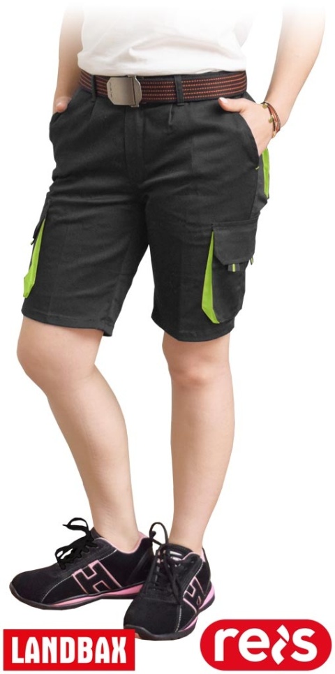 SPODNIE OCHRONNE DO PASA DAMSKIE - KRÓTKIE FRAULAND CZARNO-ŻÓŁTE