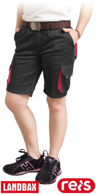 SPODNIE OCHRONNE DO PASA DAMSKIE - KRÓTKIE FRAULAND CZARNO-CZERWONE