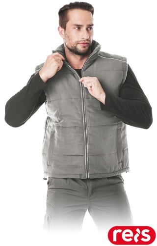 BEZRĘKAWNIK OCHRONNY OCIEPLANY FOKA POLAROWA PODSZEWKA SZARY