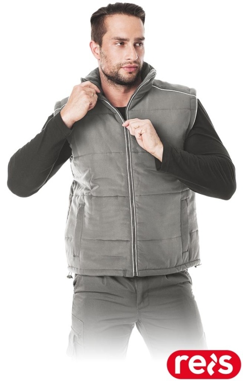 BEZRĘKAWNIK OCHRONNY OCIEPLANY FOKA POLAROWA PODSZEWKA SZARY