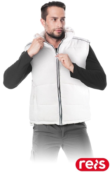 BEZRĘKAWNIK OCHRONNY OCIEPLANY FOKA POLAROWA PODSZEWKA BIAŁY