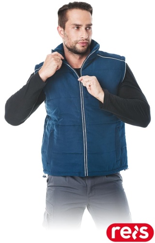 BEZRĘKAWNIK OCHRONNY OCIEPLANY FOKA POLAROWA PODSZEWKA GRANATOWY