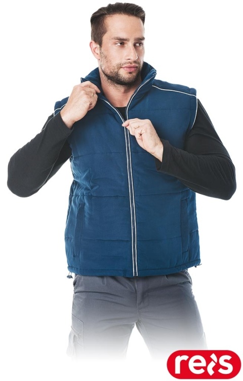 BEZRĘKAWNIK OCHRONNY OCIEPLANY FOKA POLAROWA PODSZEWKA GRANATOWY