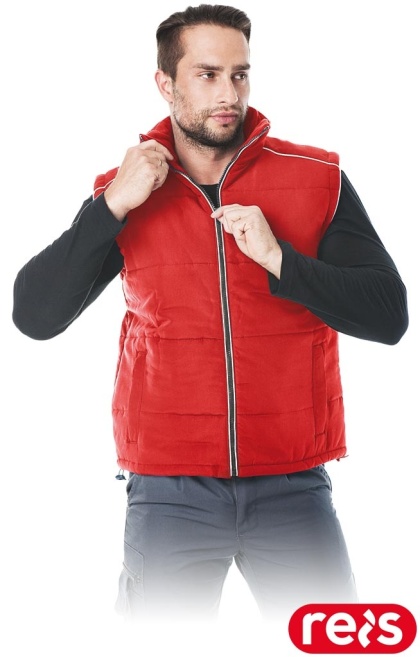 BEZRĘKAWNIK OCHRONNY OCIEPLANY FOKA POLAROWA PODSZEWKA CZERWONY