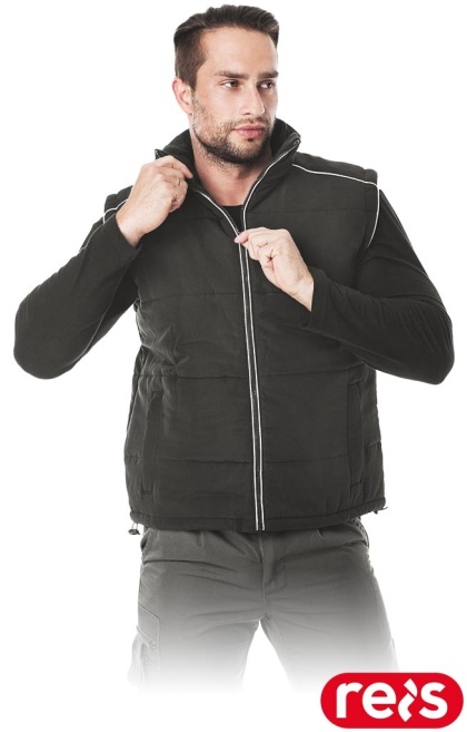 BEZRĘKAWNIK OCHRONNY OCIEPLANY FOKA POLAROWA PODSZEWKA CZARNY