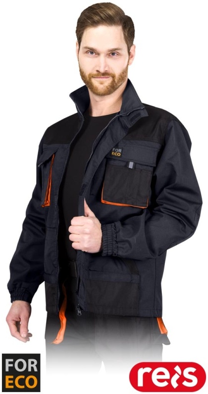 BLUZA OCHRONNA FORECO SZARO-CZARNO-POMARAŃCZOWA