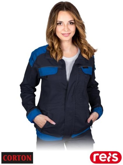 SPODNIE OCHRONNE DO PASA CORTON 100% BAWEŁNA ODBLASKOWE ELEMENTY GRANATOWO-NIEBIESKA