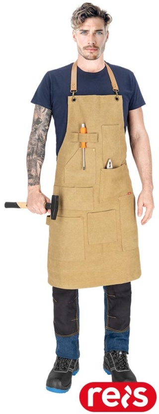 FARTUCH OCHRONNY METIER, KIESZENIE BEŻOWY