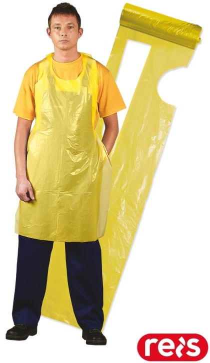 FARTUCH ROLL FOLIOWY 100SZT W ROLCE ŻÓŁTY