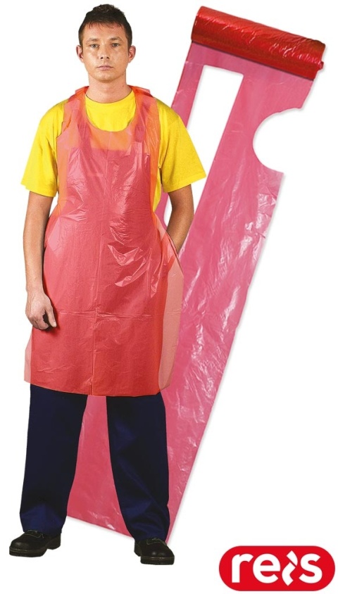 FARTUCH ROLL FOLIOWY 100SZT W ROLCE CZERWONE