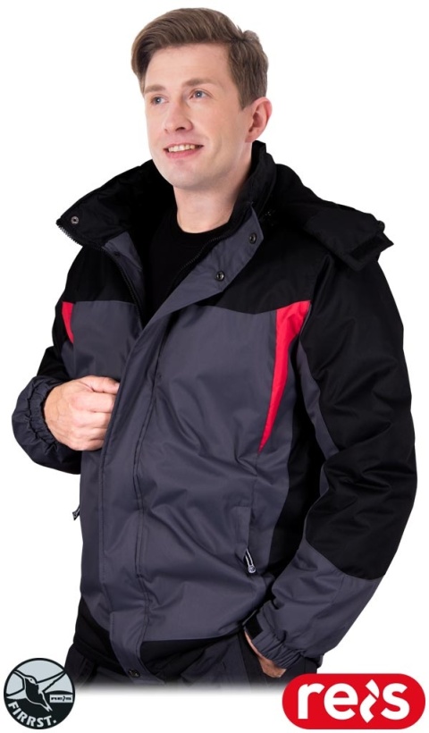 KURTKA OCHRONNA OCIEPLANA FANGER POLAR SZARO-CZARNA