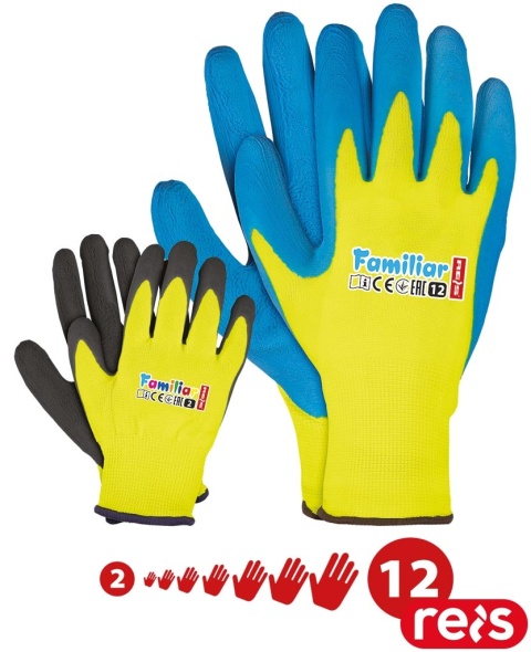 RĘKAWICE OCHRONNE FAMILIAR MIX 6 par
