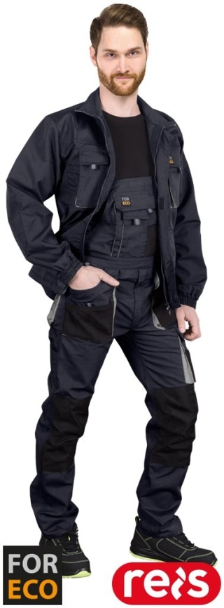 SPODNIE OCHRONNE OGRODNICZKI FORECO SZARO-CZARNE