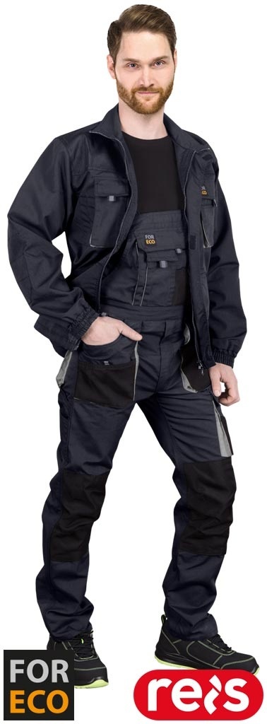 SPODNIE OCHRONNE OGRODNICZKI FORECO SZARO-CZARNE