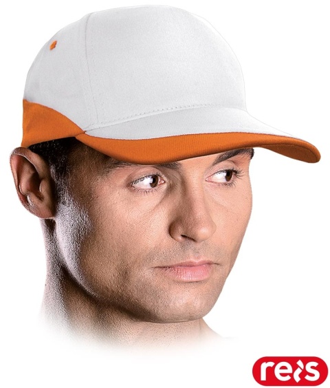 CZAPKA OCHRONNA COL Z DASZKIEM BIAŁO-POMARAŃCZOWA