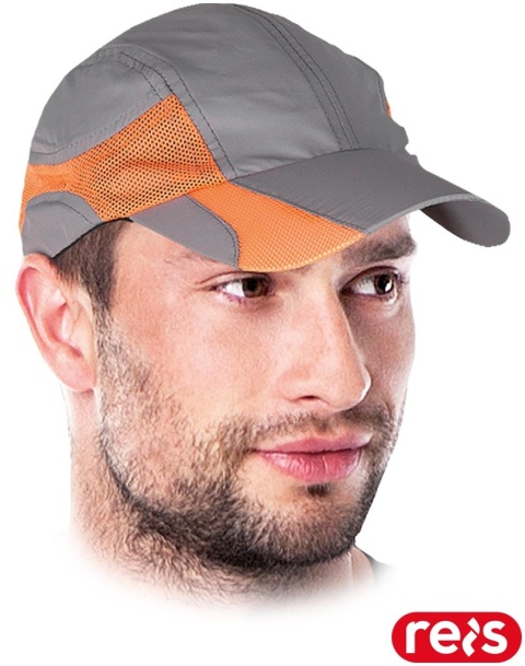 CZAPKA OCHRONNA FLASH Z DASZKIEM ZAPINANA NA ZATRZASK WSTAWKI Z SIATKI