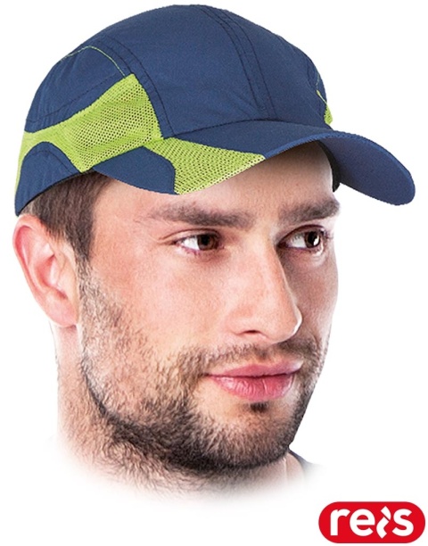 CZAPKA OCHRONNA FLASH Z DASZKIEM ZAPINANA NA ZATRZASK WSTAWKI Z SIATKI