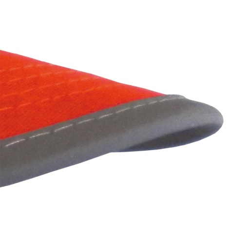 CZAPKA OCHRONNA FLUO Z DASZKIEM Z ODBLASKOWYM PASKIEM ZAPINANA NA RZEP