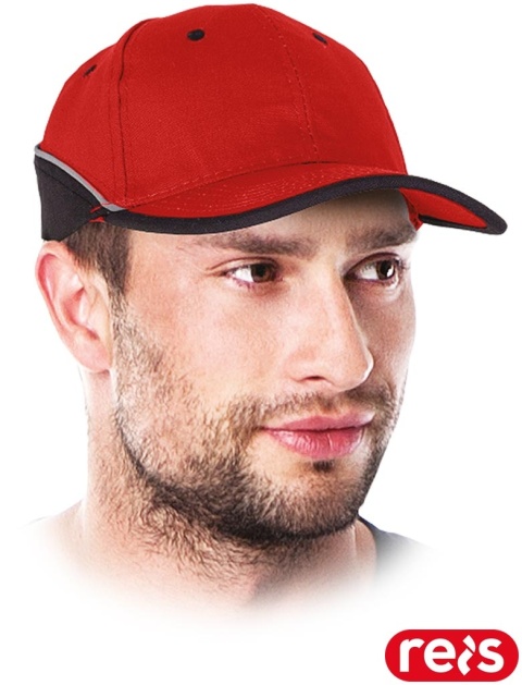 CZAPKA Z DASZKIEM USZTYWNIANA OCHRONNA FMN Z PASKIEM ODBLASKOWYM