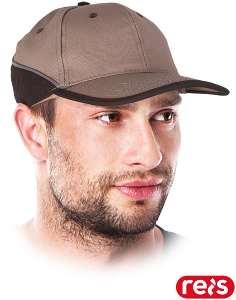 CZAPKA Z DASZKIEM USZTYWNIANA OCHRONNA FMN Z PASKIEM ODBLASKOWYM