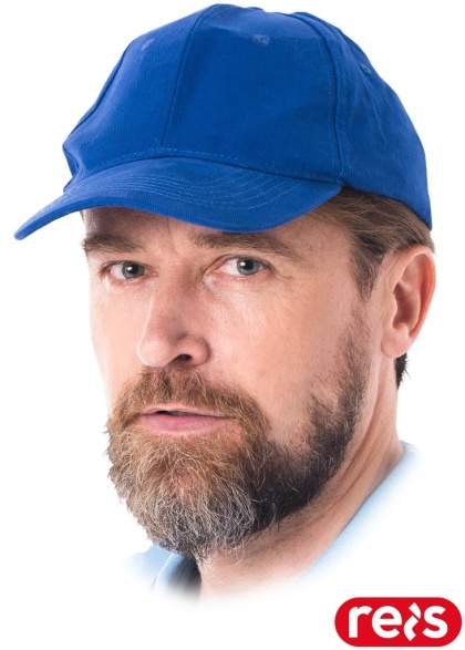 CZAPKA OCHRONNA LUX USZTYWNIANA Z DASZKIEM ZAPINANA NA RZEP NIEBIESKA