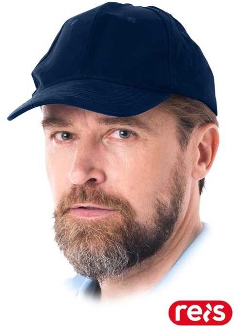 CZAPKA OCHRONNA LUX USZTYWNIANA Z DASZKIEM ZAPINANA NA RZEP GRANATOWA