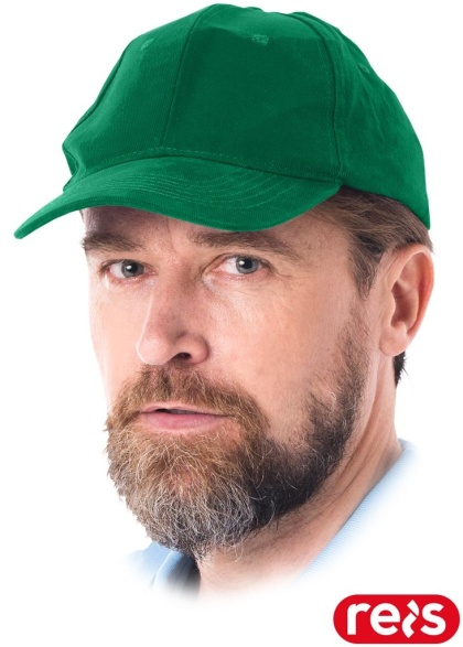 CZAPKA OCHRONNA LUX USZTYWNIANA Z DASZKIEM ZAPINANA NA RZEP ZIELONA