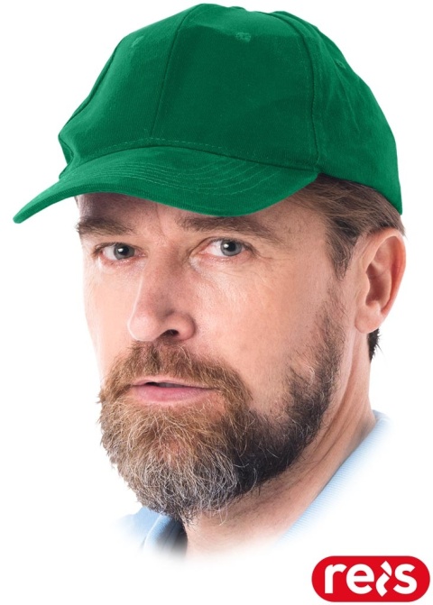 CZAPKA OCHRONNA LUX USZTYWNIANA Z DASZKIEM ZAPINANA NA RZEP ZIELONA