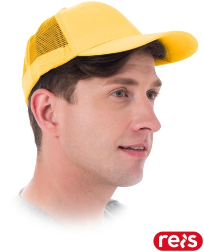 CZAPKA OCHRONNA MESH Z DASZKIEM, TYŁ Z SIATKI ŻÓŁTA